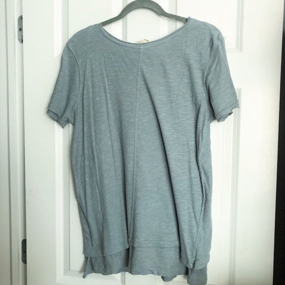 Free People Tee Phoebe Drapey Layered T-Shirt - L - Picture 3 of 5